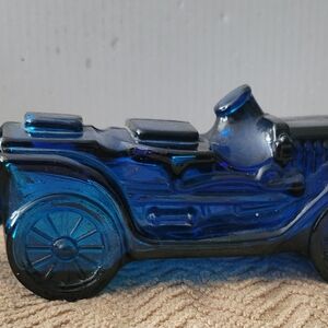 Avon Blue Glass Car Figurine